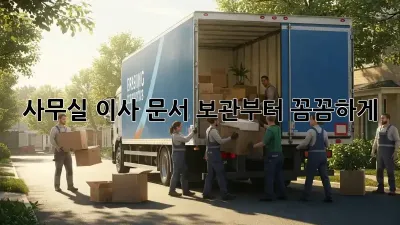 사무실 이사? 문서 보관부터 꼼꼼하게!